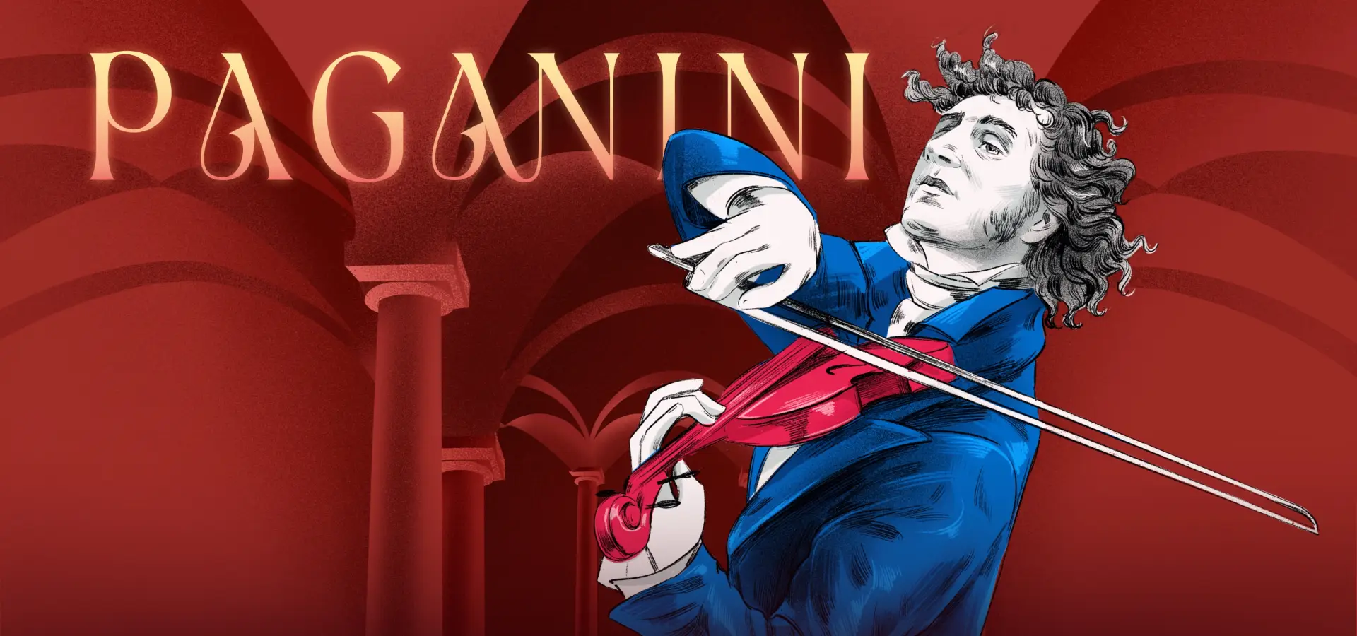 პაგანინისადმი მიძღვნილი საღამო სანთლის შუქზე ფოტო