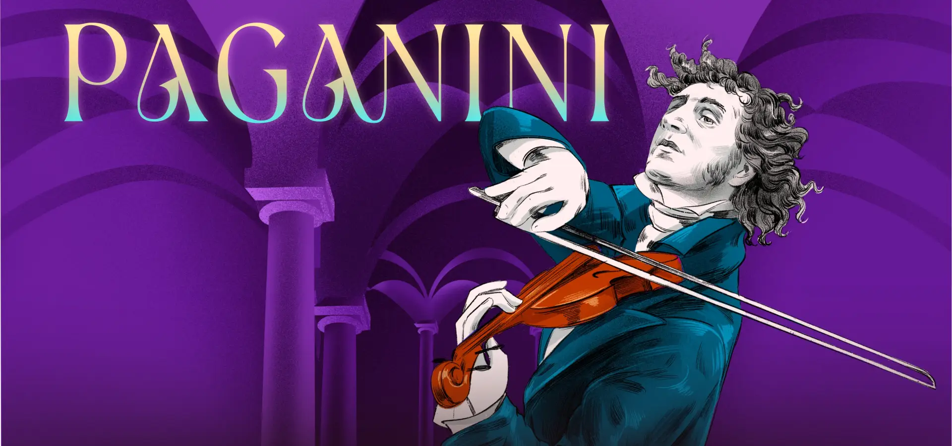 პაგანინი, ახალგაზრდა გენიოსი სანთლის შუქზე ფოტო